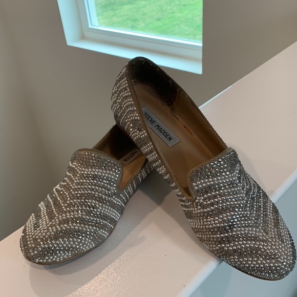 Steve Madden Silver Embellished Shoes - Picture 1 of 9
